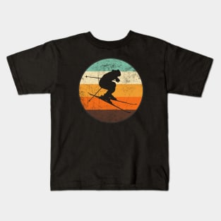 Classic Skier - Skiing Lovers Kids T-Shirt